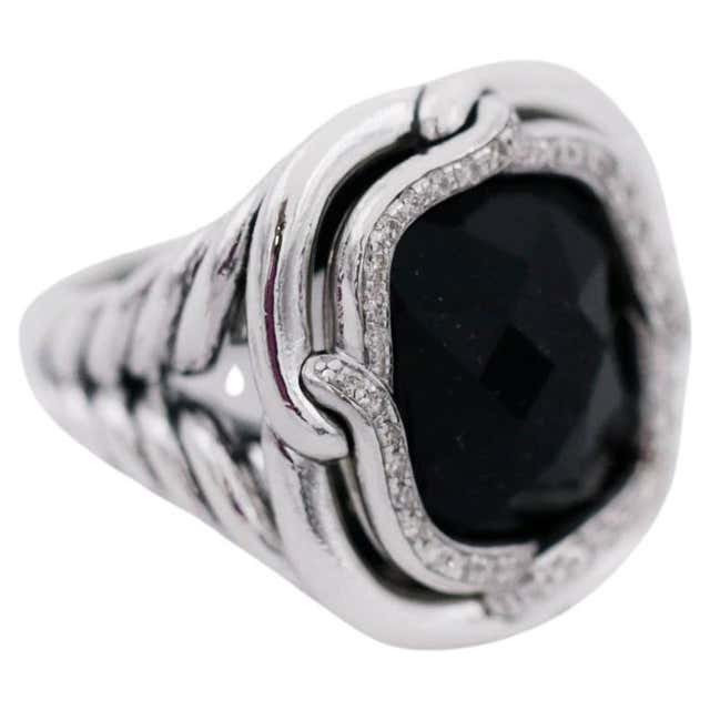 Collier David Yurman, Grand Albion, argent, hématite, diamants Collier David Yurman, Grand Albion, argent, hématite, diamants