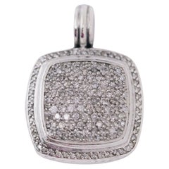 Used David Yurman 925 Silver Pave Diamond Albion Pendant