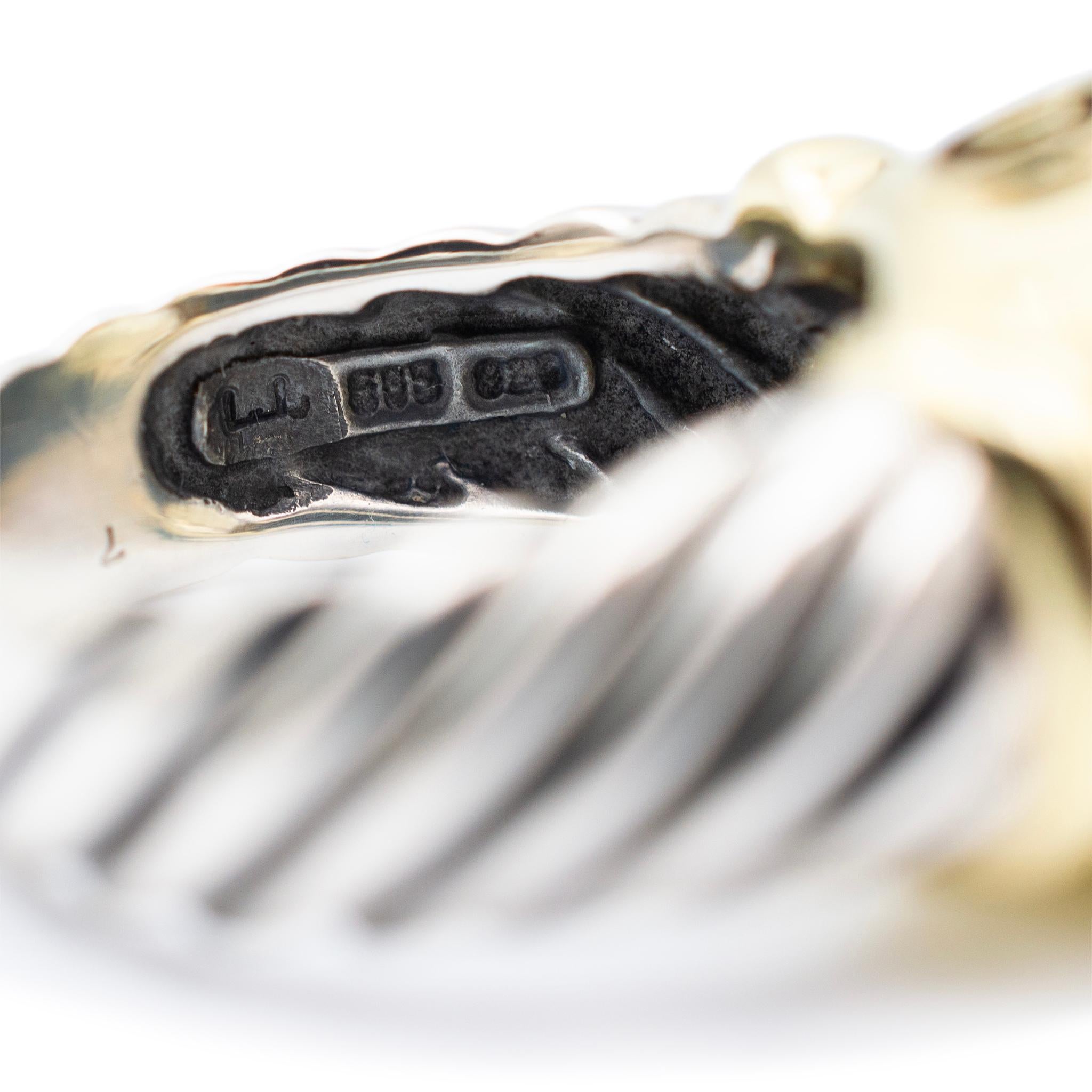 David Yurman 925 Sterlingsilber 14K Gelbgold Zitronen Citrin Cocktail-Ring 1