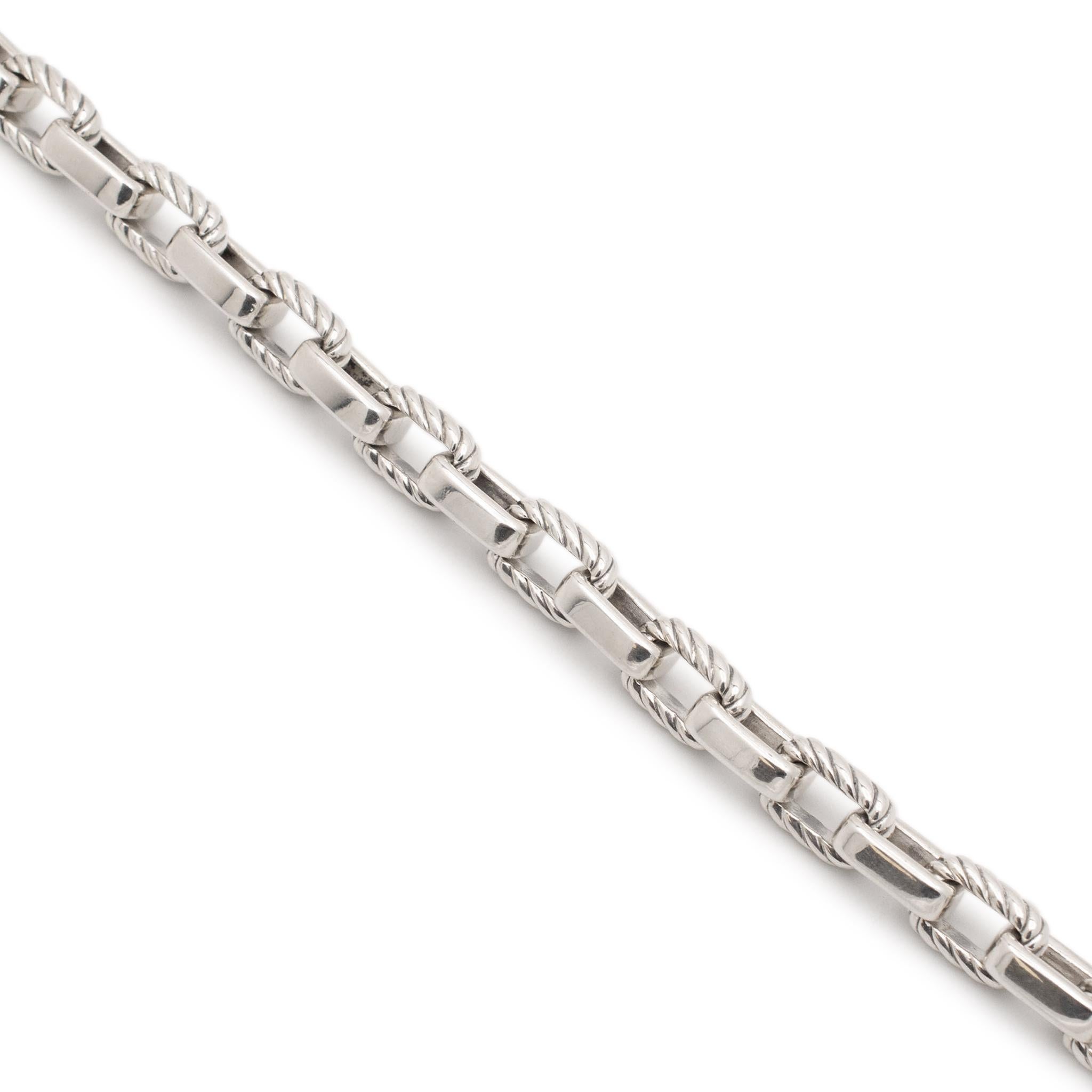 David Yurman 925 Sterlingsilber & 18K Gelbgold Madison Gliederkette Armband Damen