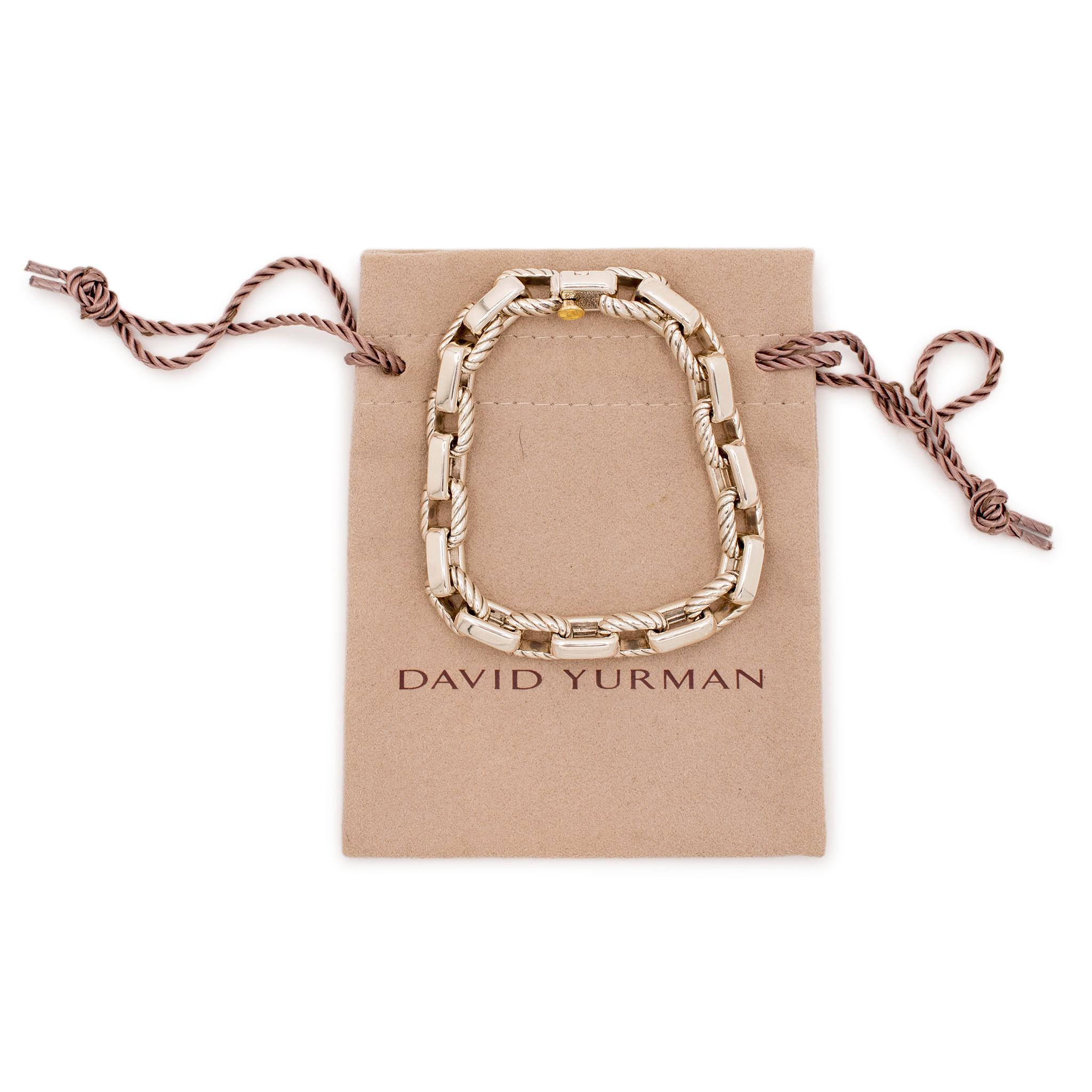 David Yurman 925 Sterlingsilber & 18K Gelbgold Madison Gliederkette Armband 2