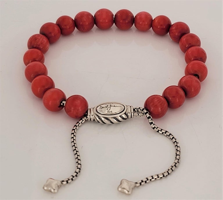 David Yurman Spiritual Beads Bracelet With Red Coral