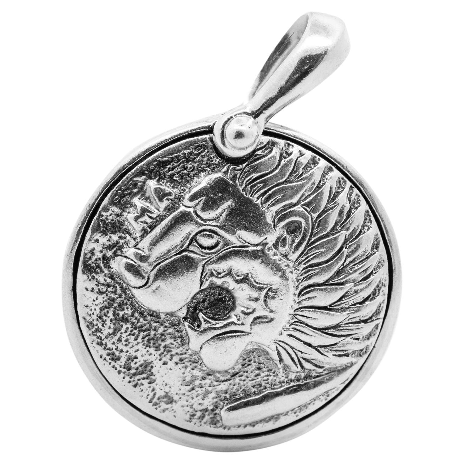 David Yurman 925 Sterling Silver Petrvs Lion Amulet Pendant