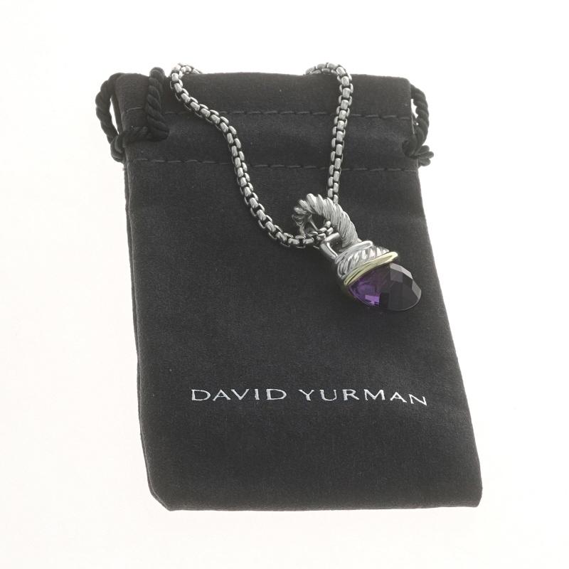David Yurman Acorn Enhancer Amethyst Necklace 32
