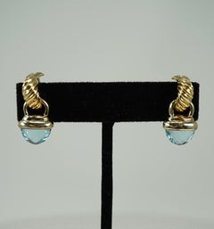 David Yurman Acorn Peridot and Topaz Earrings