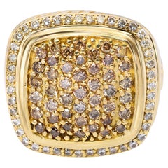 David Yurman Albion 18k Yellow Gold Diamond Pave Ring