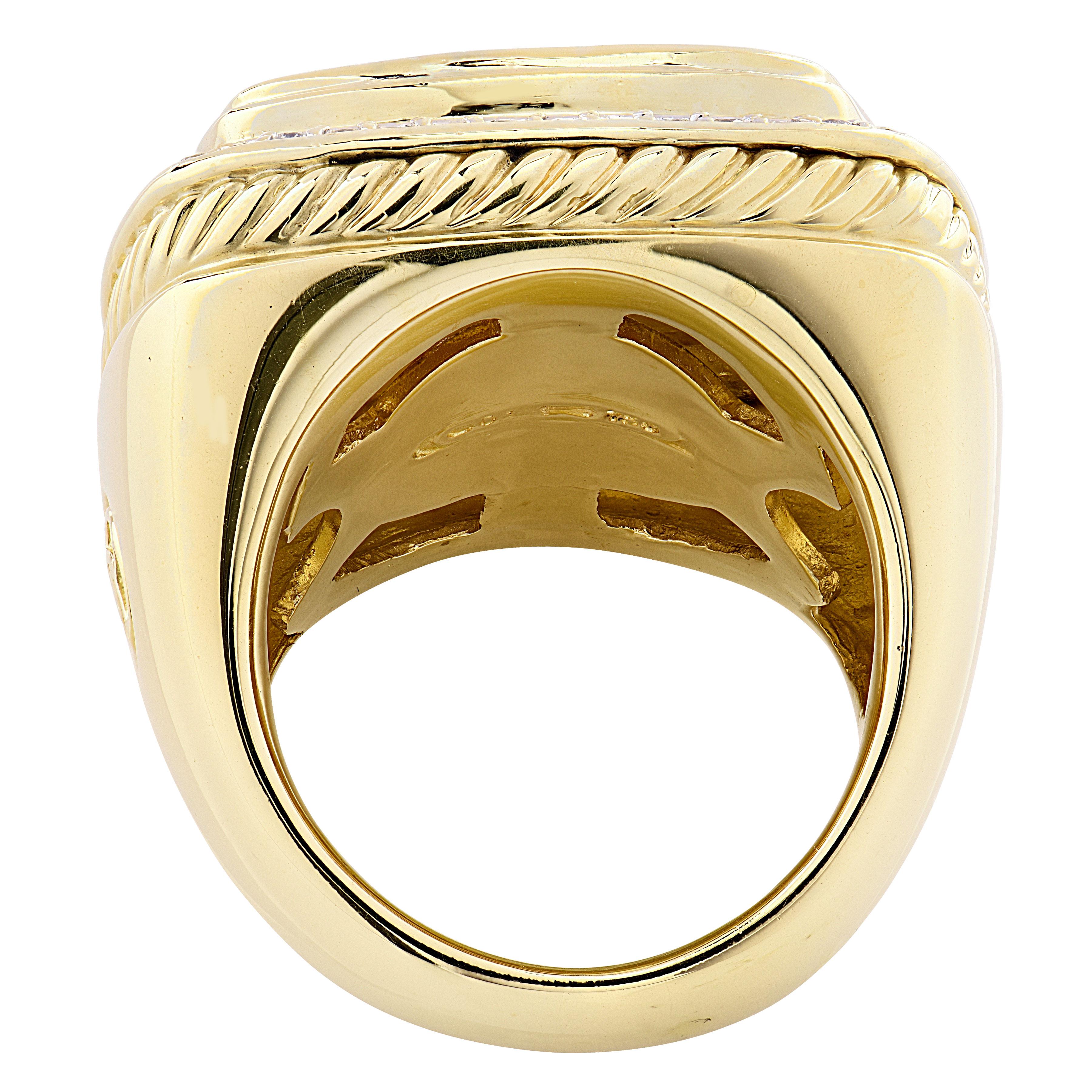 David Yurman Bague Albion en or jaune 18k et diamants en vente 2