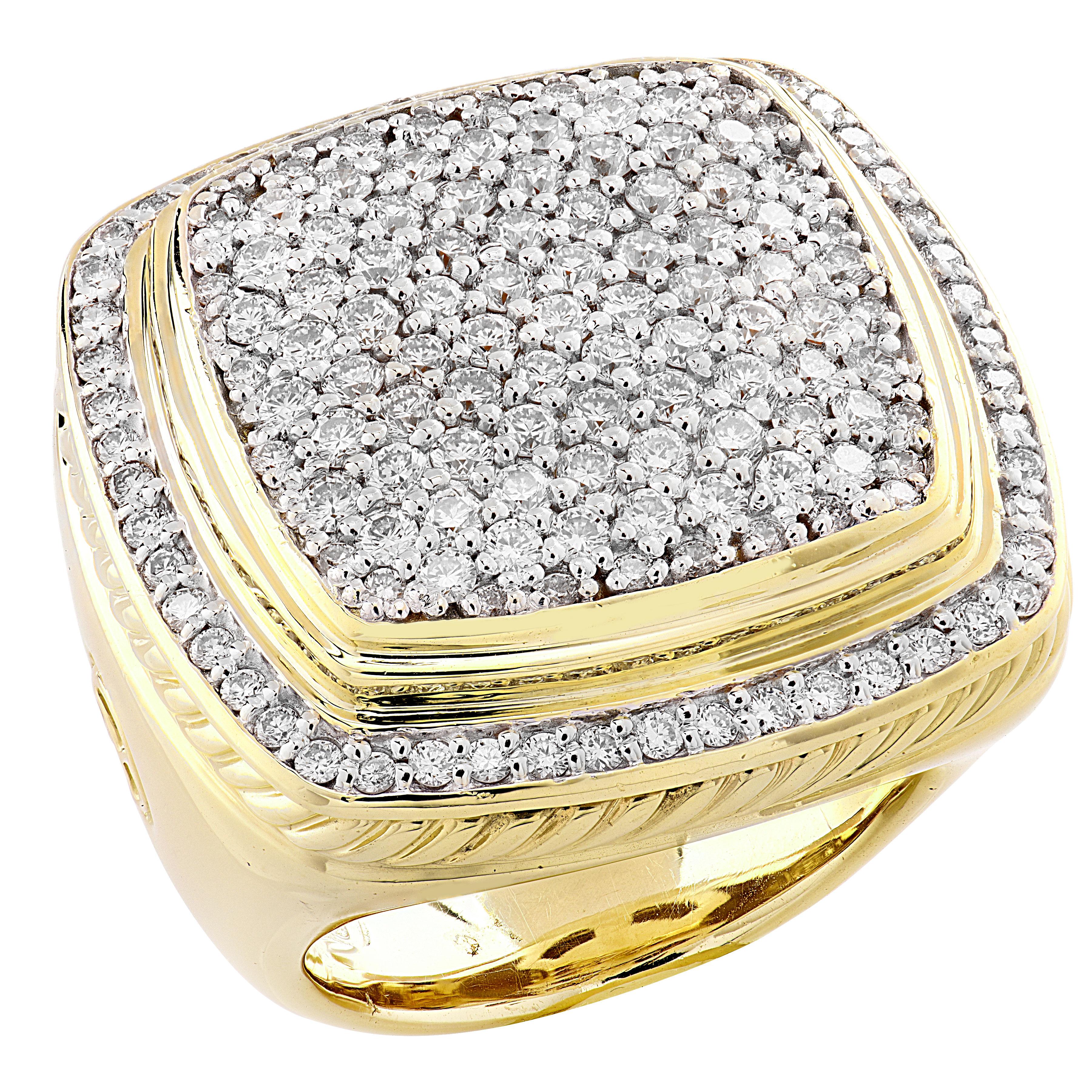 David Yurman Bague Albion en or jaune 18k et diamants