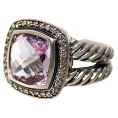 David Yurman Albion Amethyst & Diamond Sterling Silver Ring
