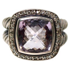 David Yurman Albion Amethyst & Diamond Sterling Silver Ring