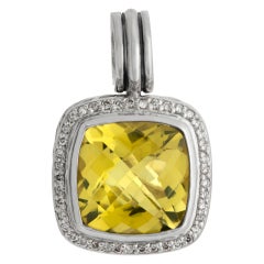 David Yurman Albion Pendentif en argent sterling avec citrine et diamants