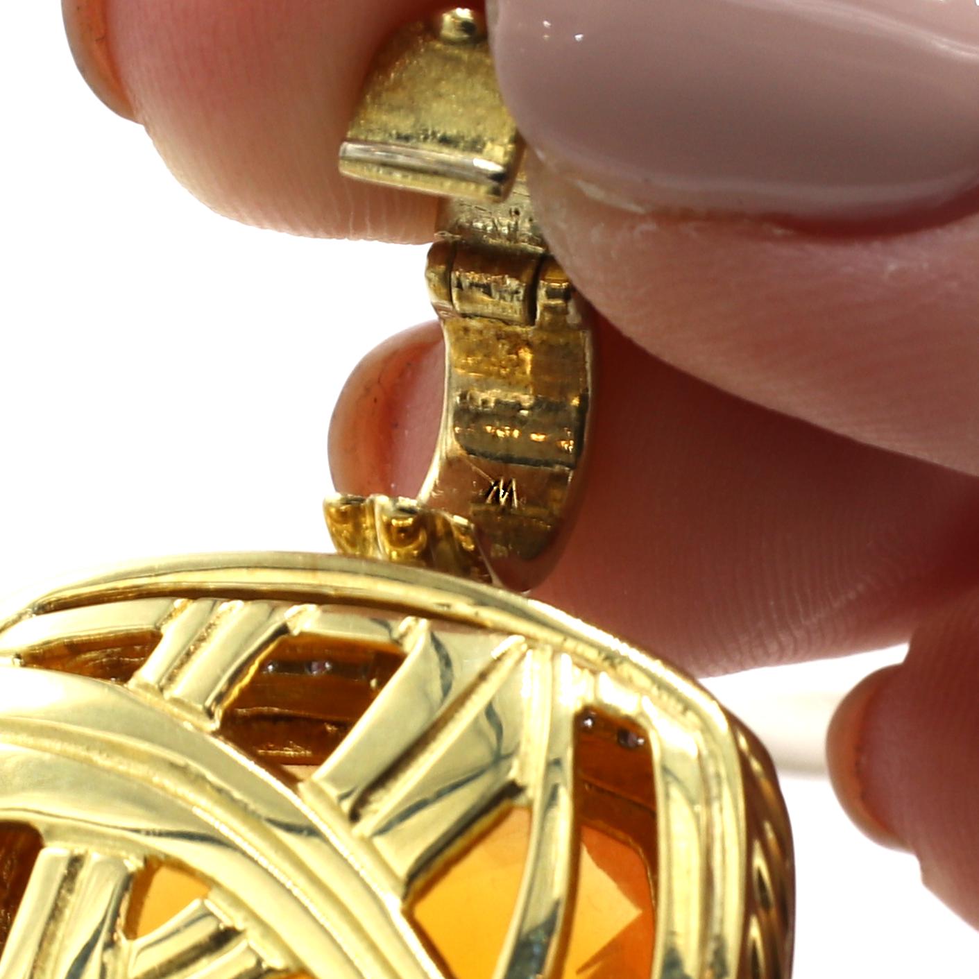 Women's David Yurman Albion Citrine & Diamond Pendant Enhancer
