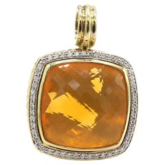 David Yurman Albion Citrine & Diamond Pendant Enhancer