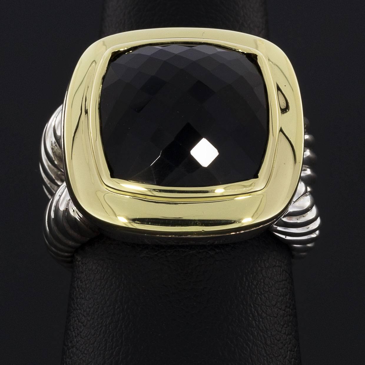 Women's David Yurman Albion Collection Cushion Cut Onyx Ring