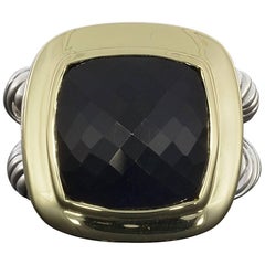 David Yurman Albion Collection Cushion Cut Onyx Ring
