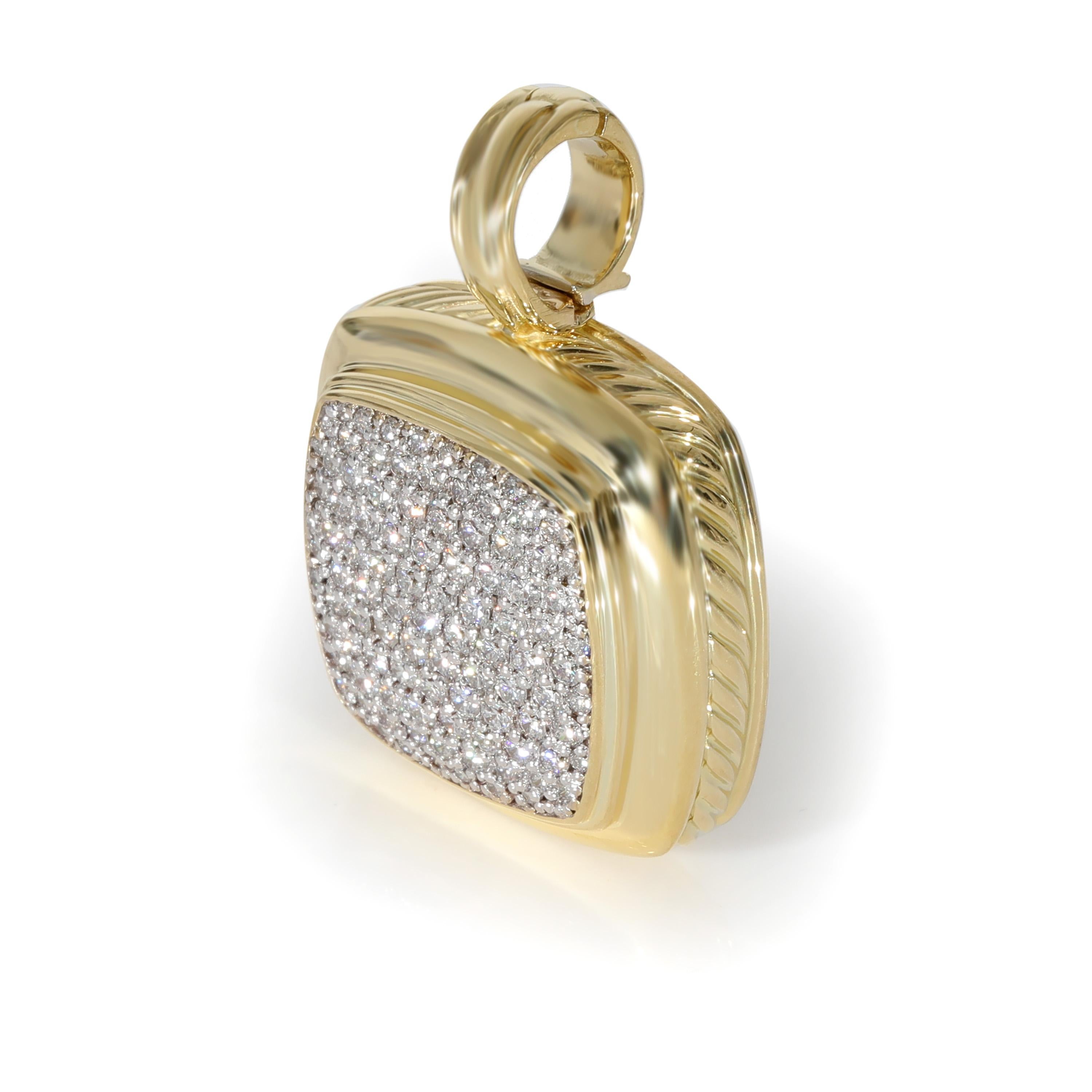 David Yurman Albion Diamant-Anhänger aus 18 Karat Gelbgold mit 1,68 Karat Diamanten im Zustand „Hervorragend“ im Angebot in New York, NY