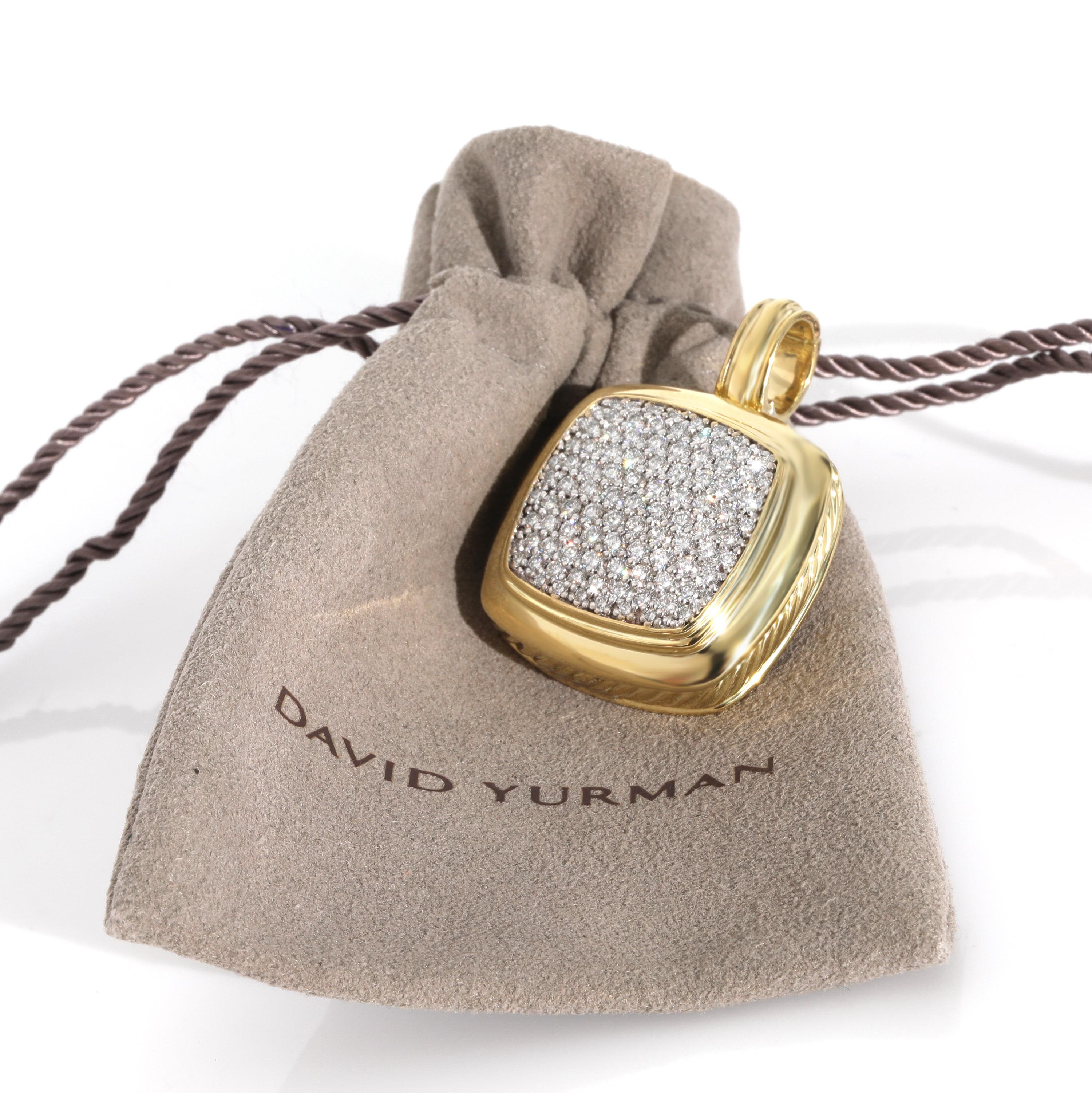 David Yurman Albion Diamant-Anhänger aus 18 Karat Gelbgold mit 1,68 Karat Diamanten Damen im Angebot