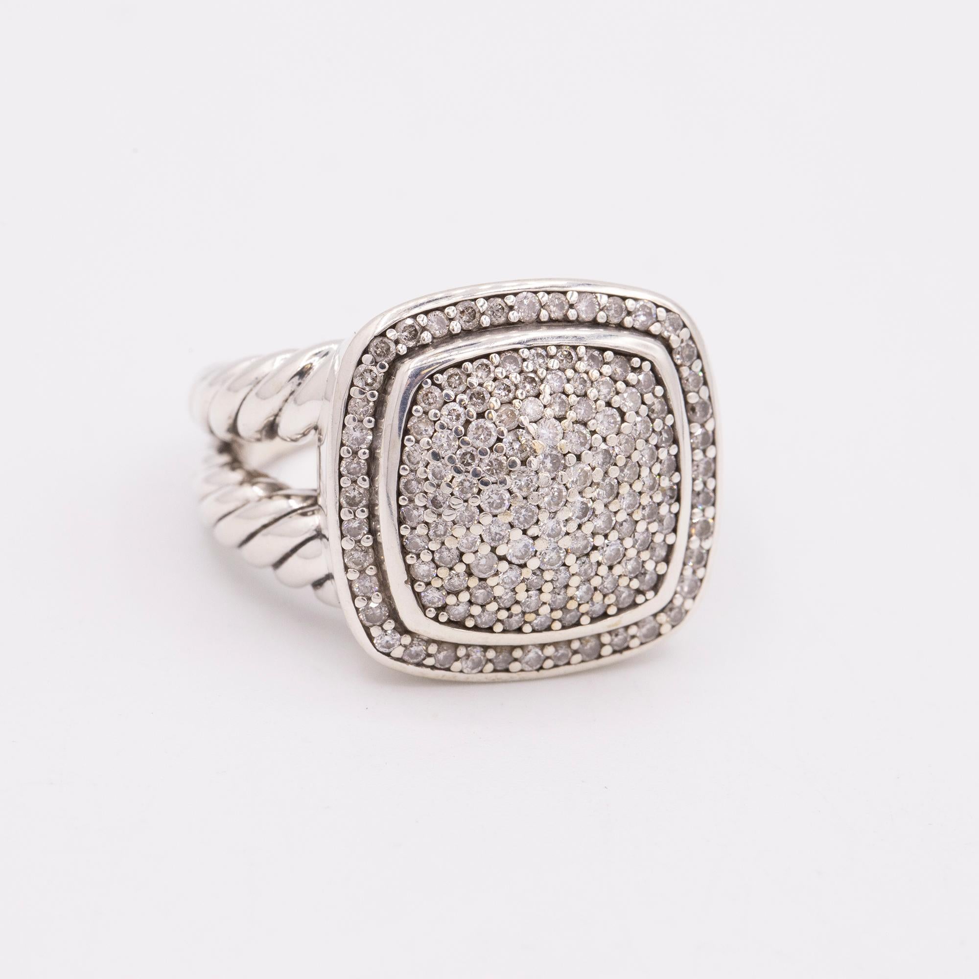 Modern David Yurman Albion Diamond Ring