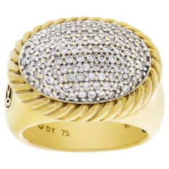 Vintage David Yurman Albion Diamond Ring in 18k