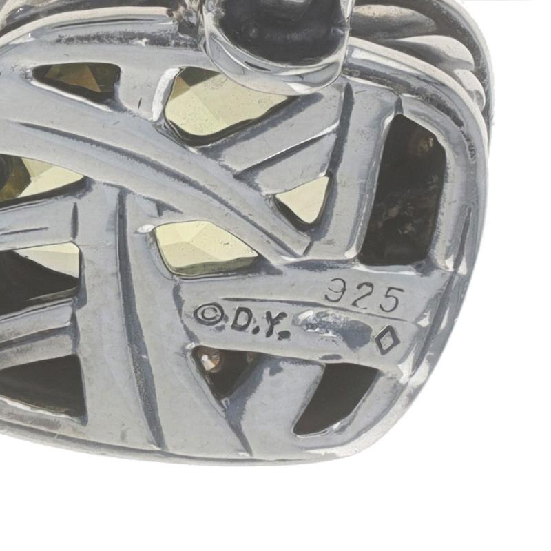 Women's David Yurman Albion Lemon Quartz & Diamond Halo Enhancer Pendant Sterling 925 For Sale