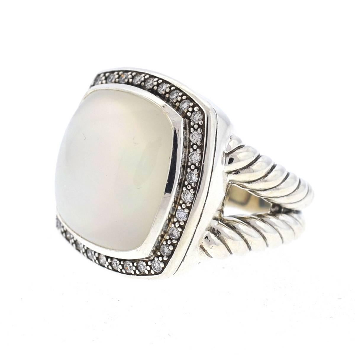 Company - David Yurman
Style - Albion
Metal - Sterling Silver 925
Stones - Moonstone 17mm and Diamonds
Size - 7
8771-7ume