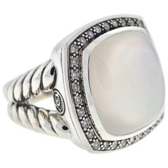 David Yurman Albion Moonstone and Diamonds Ring
