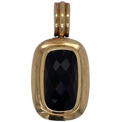 David Yurman Albion Onyx 18 Karat Yellow Gold Sterling Silver Pendant