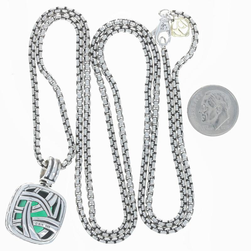 David Yurman Albion Onyx Enhancer Anhänger Halskette 31 3/4