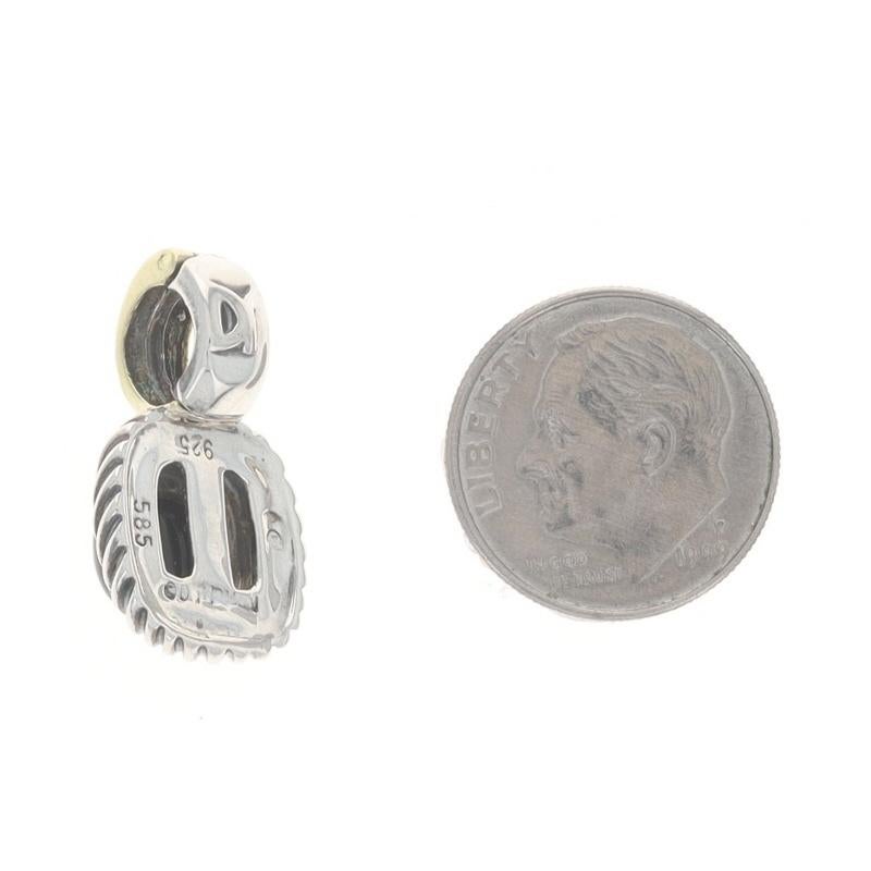 David Yurman Albion Pendentif en onyx, argent sterling 925, or jaune 14 carats cabochon Excellent état - En vente à Greensboro, NC