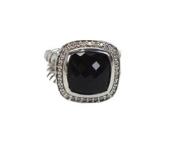 David Yurman Albion Onyx Sterling Silver Diamond Ring (bague en argent)