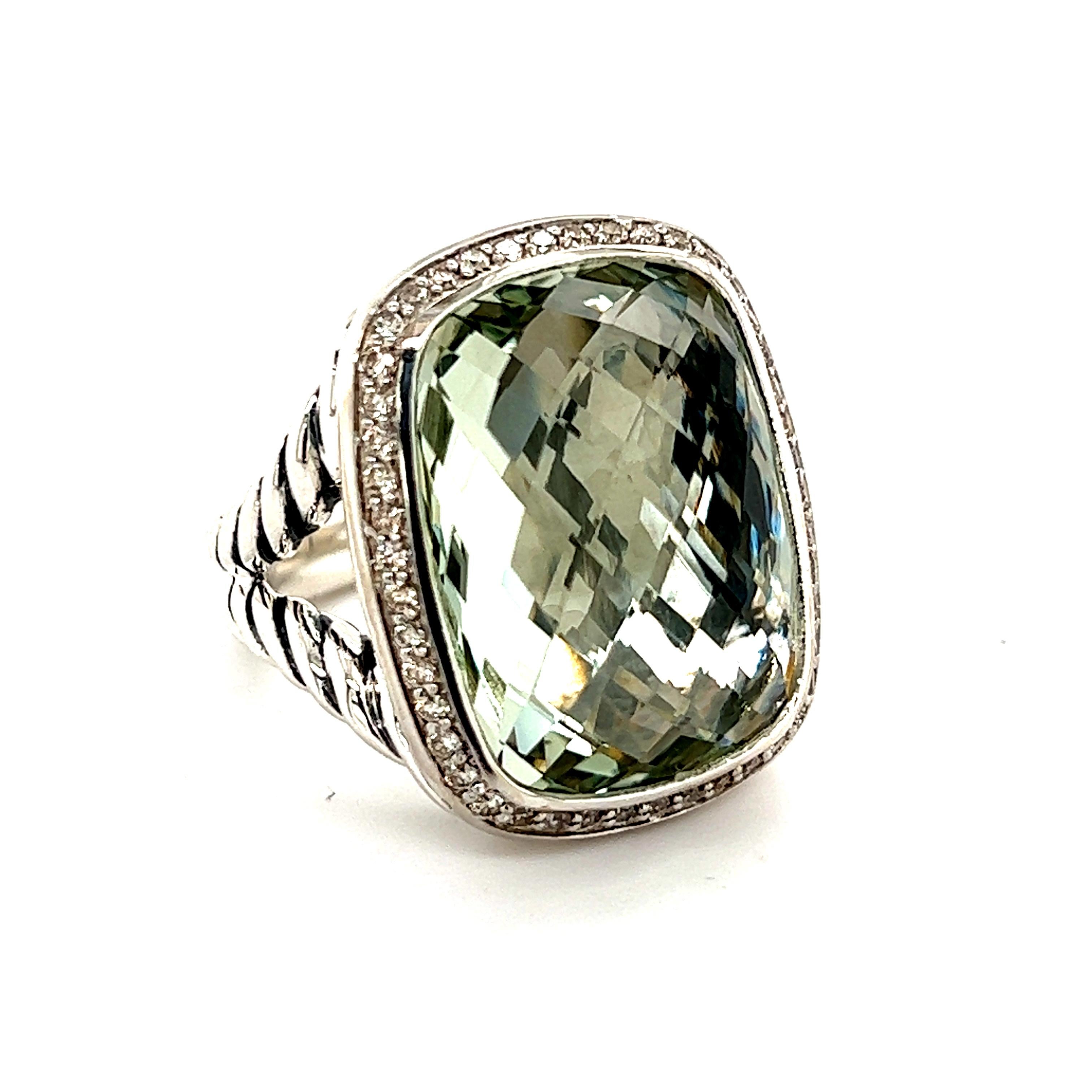 David Yurman Albion Prasiolite Diamond Ring Size 6, 18.4 Grams DY41

This elegant Authentic David Yurman ring is made of sterling silver and has a weight of 18.4 grams.

TRUSTED SELLER SINCE 2002

PLEASE SEE OUR HUNDREDS OF POSITIVE FEEDBACKS FROM