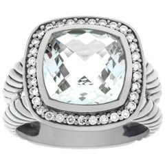 David Yurman Albion Prasiolite Sterling Silver Ring.