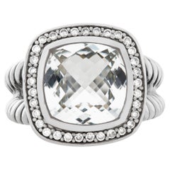 David Yurman Albion Prasiolite Bague en argent sterling.