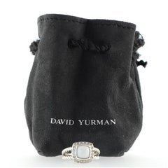 David Yurman Albion Ring Sterling Silver with Mother of Pearl and Diamonds Small