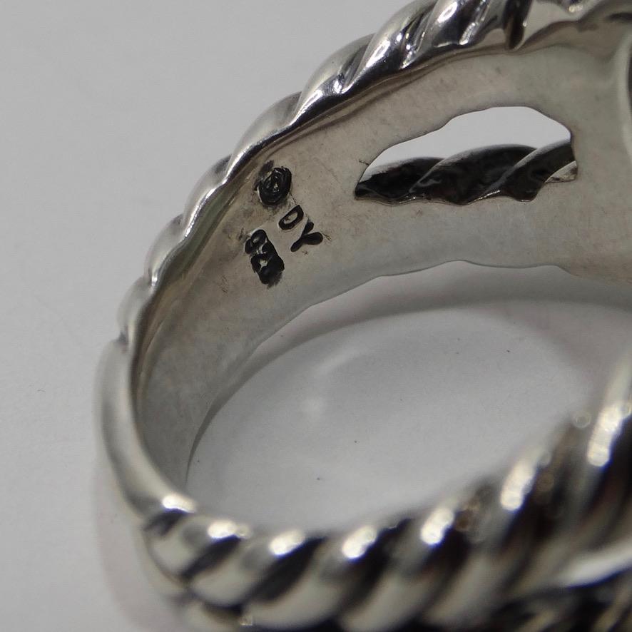 David Yurman Albion Ring mit Prasiolith und Diamanten im Zustand „Hervorragend“ im Angebot in Scottsdale, AZ