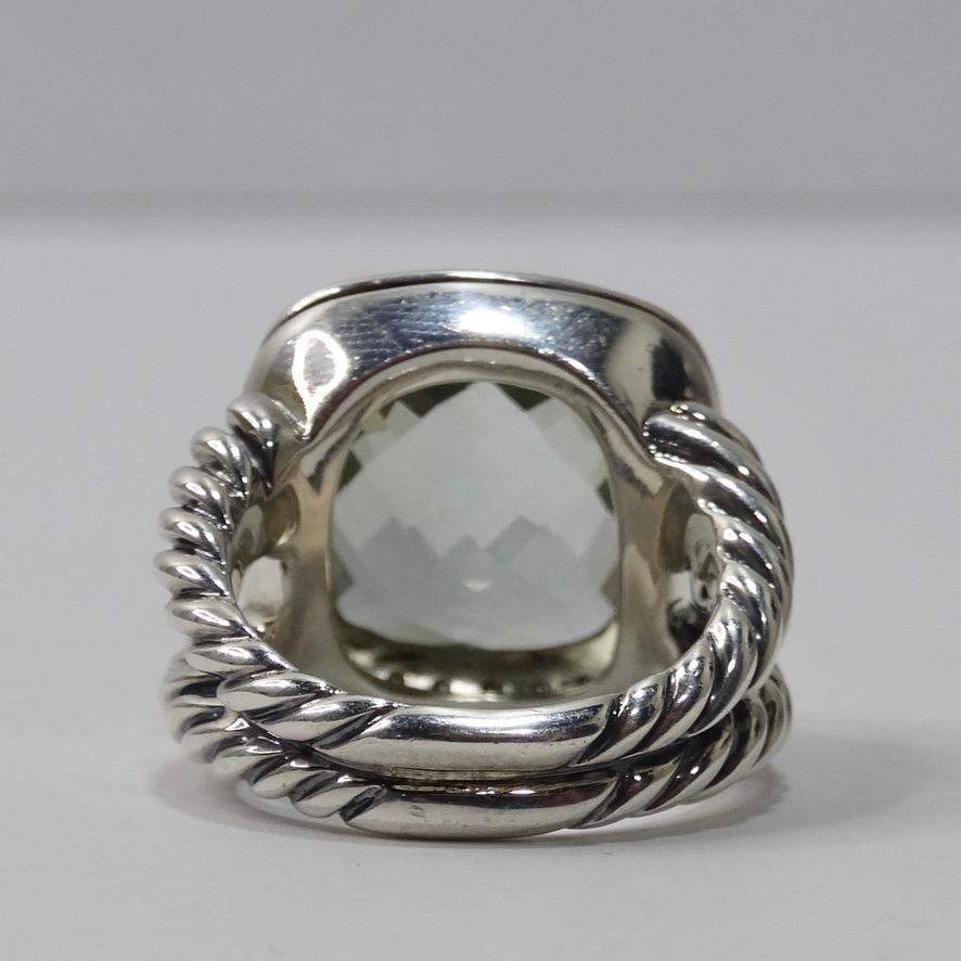 David Yurman Albion Ring mit Prasiolith und Diamanten Damen im Angebot