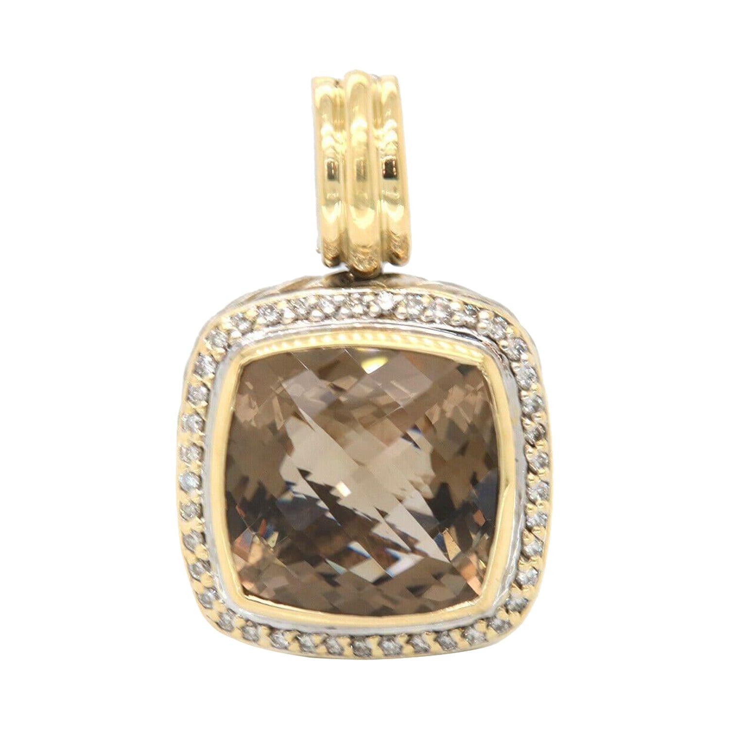 David Yurman Albion: 18 Karat und Sterlingsilber Anhänger mit Rauchquarz und Diamant im Angebot