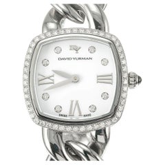 David Yurman Albion Stainless Steel White Dial Diamond Ladies Wristwatch