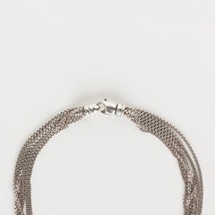 David Yurman Albion Sterling Silver Cushion Topaz & Diamond Pendant Necklace