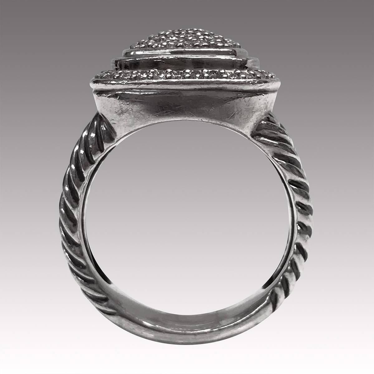 Contemporary David Yurman Albion Pave Diamond Ring
