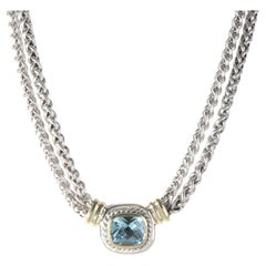 David Yurman Albion Topas Doppelstrang-Halskette in 14k Gelbgold/SS