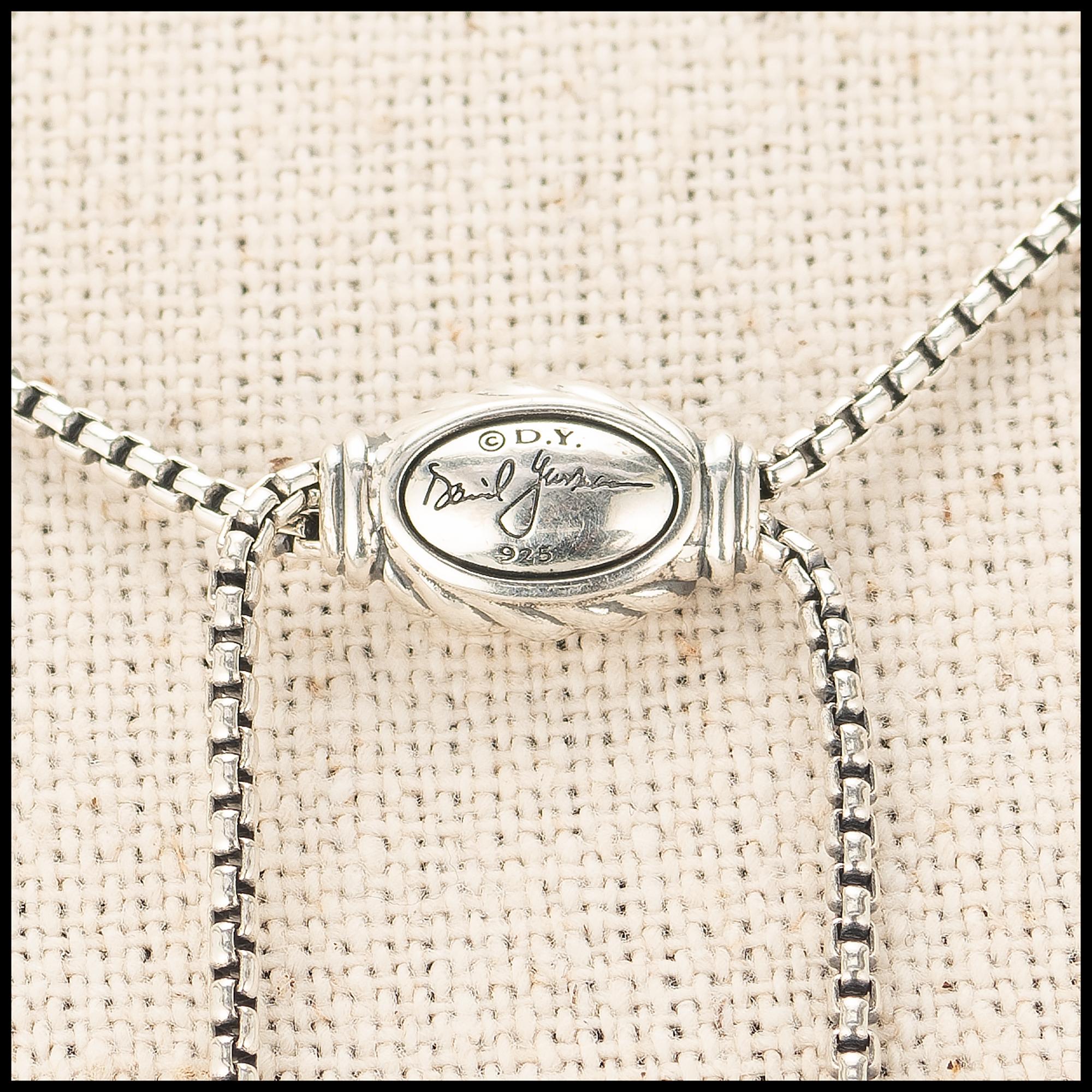 David Yurman Amethyst-Diamant-Sternschliff-Anhänger-Halskette aus Sterlingsilber im Zustand „Hervorragend“ in Stamford, CT