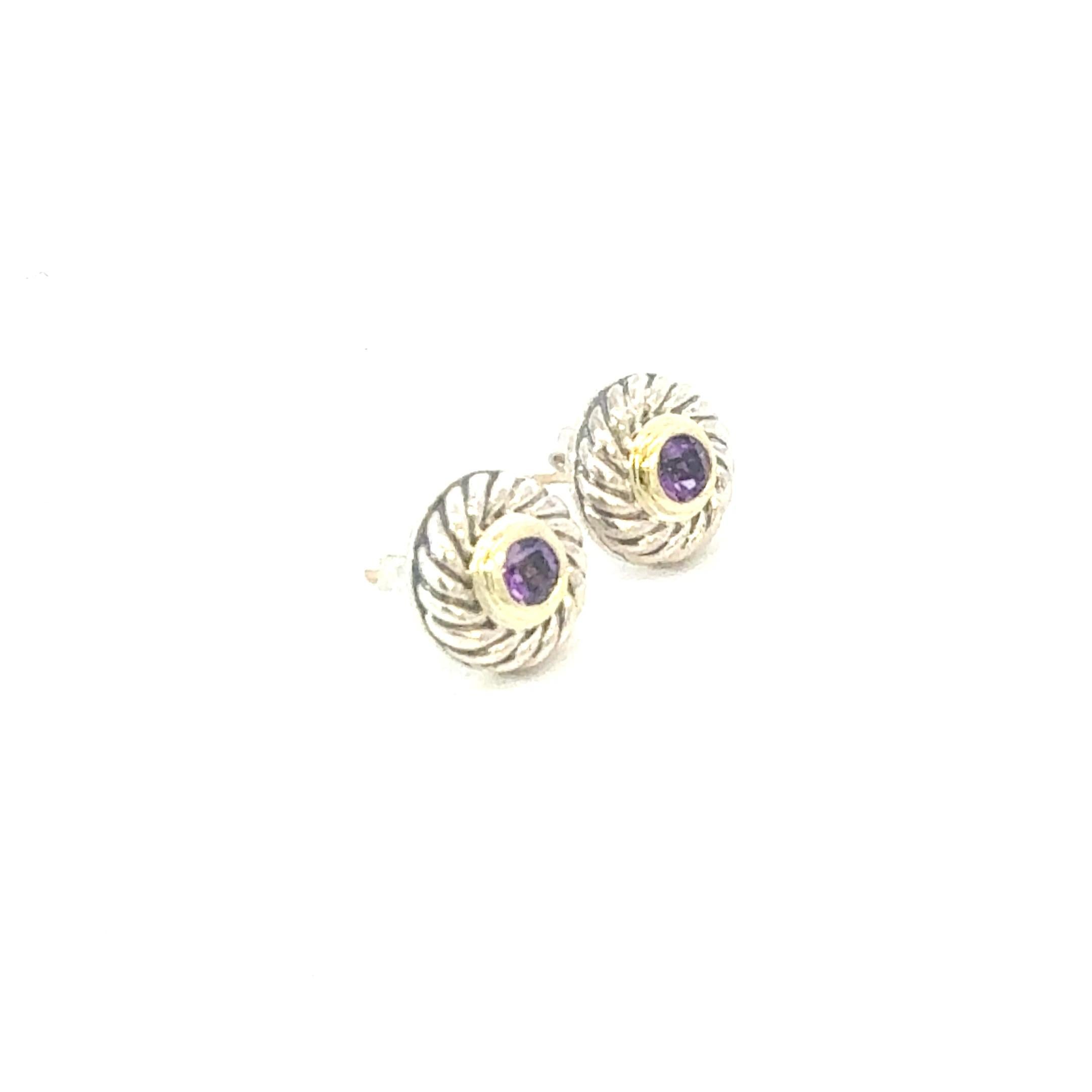 Authentic David Yurman Amethyst Earrings 14k Gold & Sterling Silver Estate DY690

Retail: $549.00

These elegant Authentic David Yurman earrings are made of sterling silver.

TRUSTED SELLER SINCE 2002
PLEASE SEE OUR HUNDREDS OF POSITIVE FEEDBACKS
