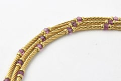 David Yurman Amethyst Gold Cable Necklace