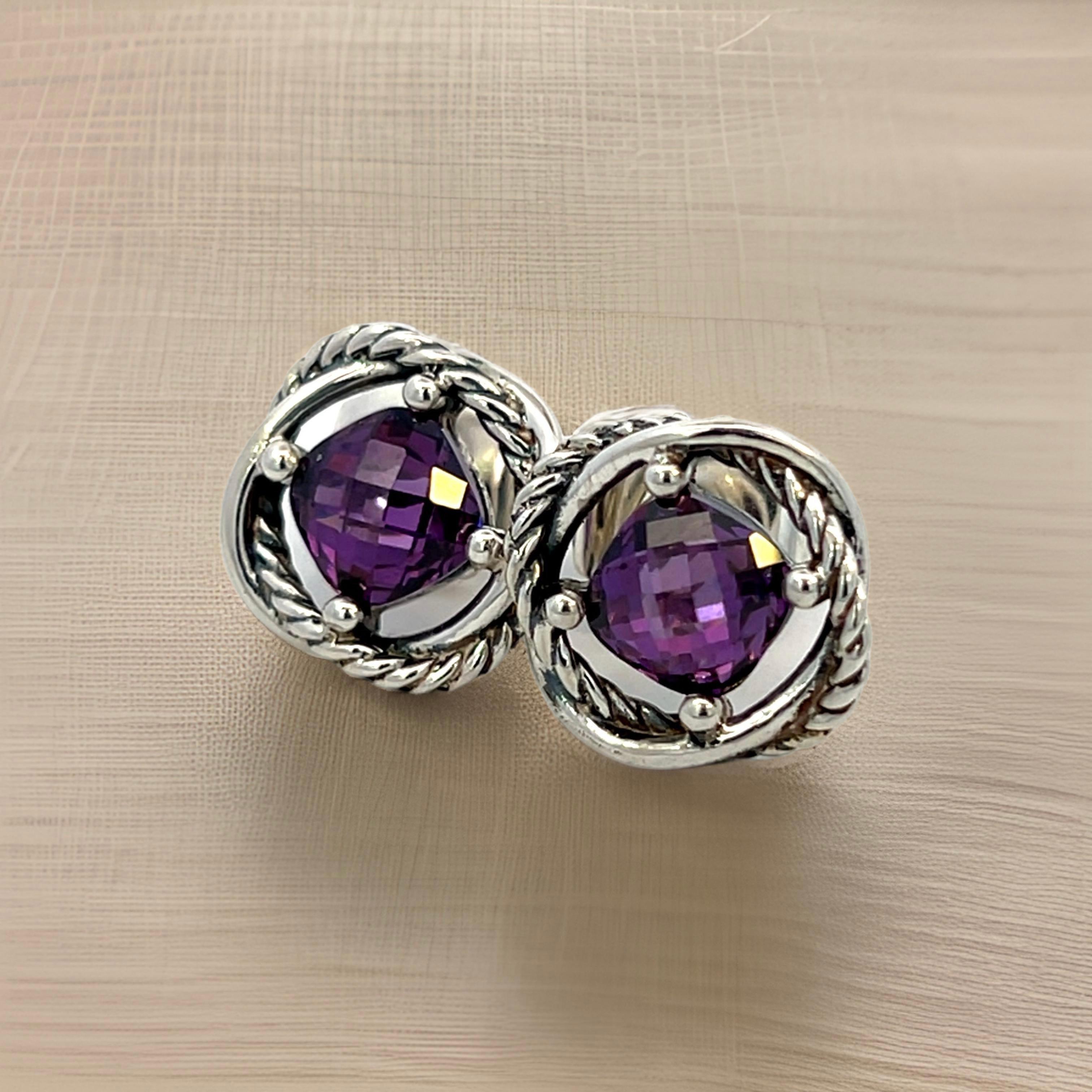 Authentic David Yurman Amethyst Infinity Earrings Silver Estate DY554

Retail: $450.00

These elegant Authentic David Yurman earrings are made of sterling silver.

TRUSTED SELLER SINCE 2002
PLEASE SEE OUR HUNDREDS OF POSITIVE FEEDBACKS FROM OUR