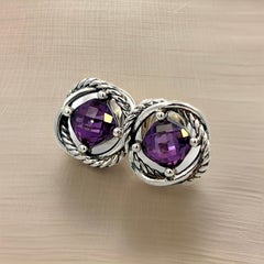 David Yurman Amethyst Infinity Earrings Silver Estate