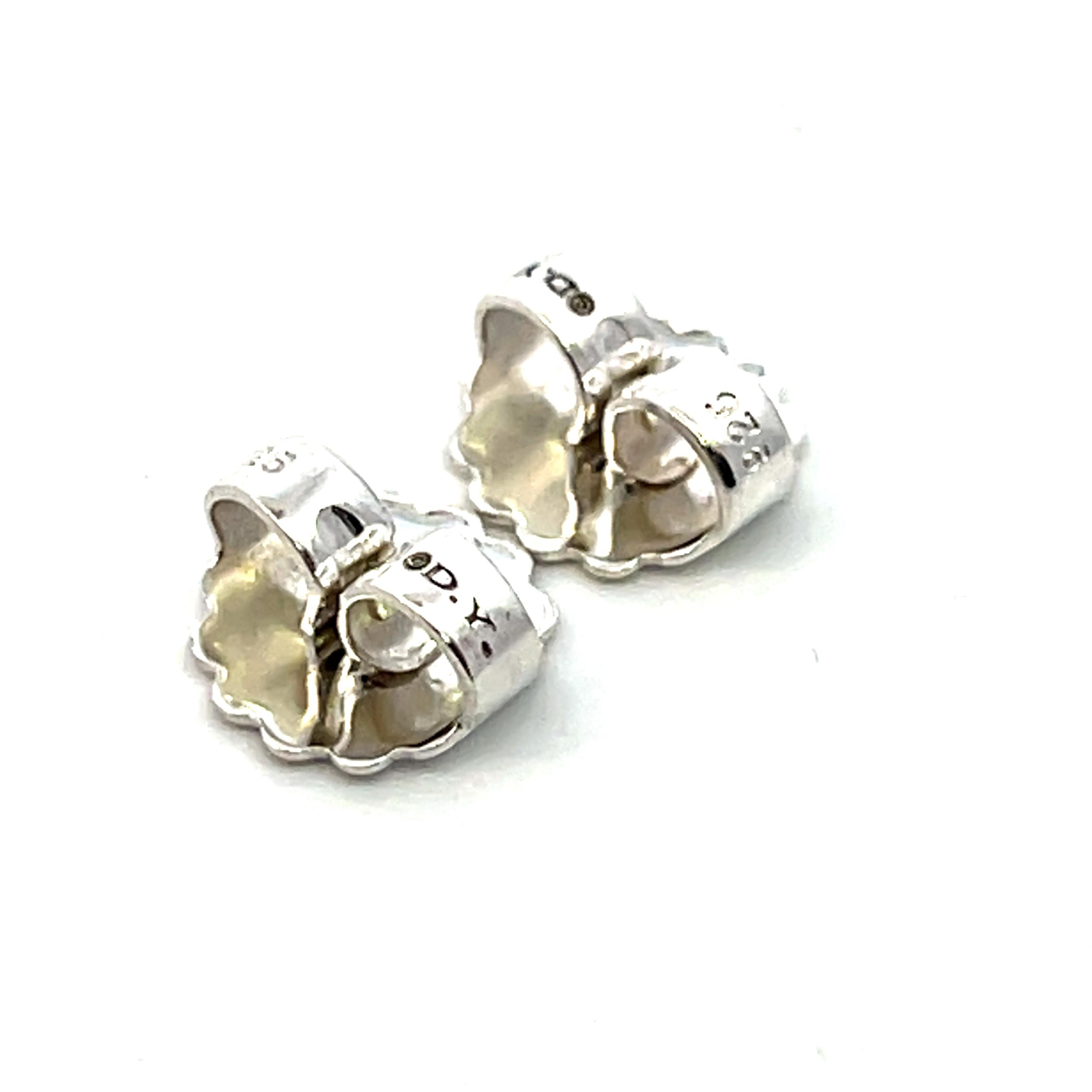 David Yurman Amethyst Infinity Earrings Silver Estate In Good Condition For Sale In Brooklyn, NY