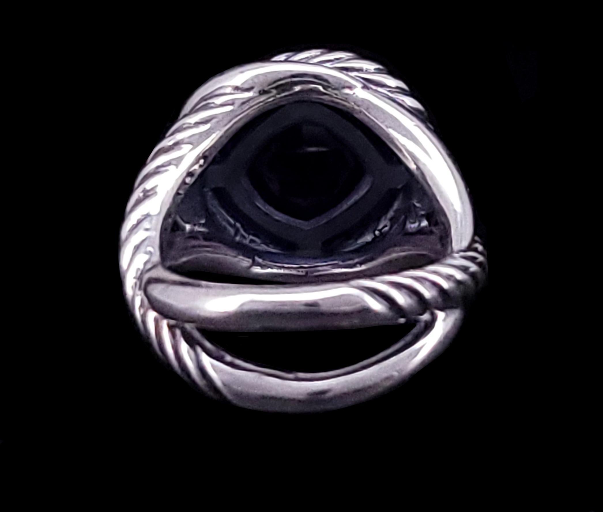 David Yurman Amethyst Infinity Ring Size 6.5 Sterling Silver Damen im Angebot