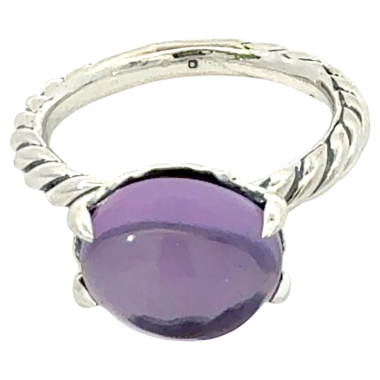 David Yurman Amethyst Ring Size 7 Silver Estate