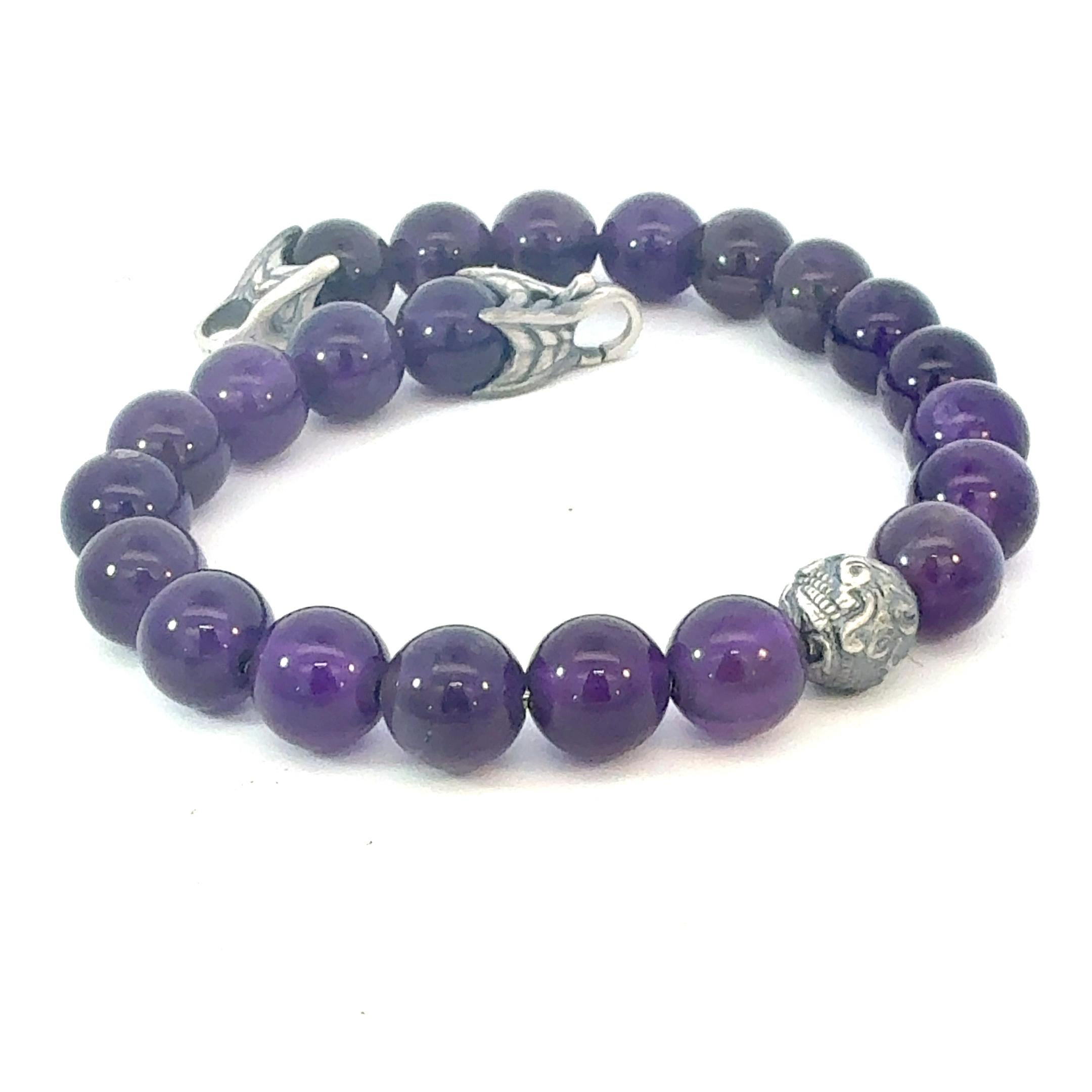 David Yurman Amethyst Spiritual Beads Bracelet 8